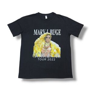 Mary J Blige‎ Good Morning Gorgeous 2022 Tour Graphic Black T-Shirt Adult XL